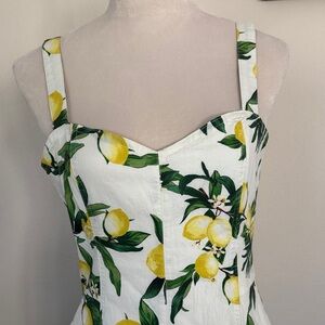 Avec Les Filles Lemon Print Midi Dress & Coordinating Crop Cardigan 12